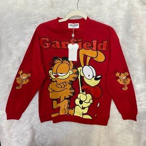 Red Garfield Sweater for Women